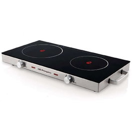 Orbegozo Vitrocerámica PCE6000 6000 2 Placas 170 y 205mm 1000W y 1800W